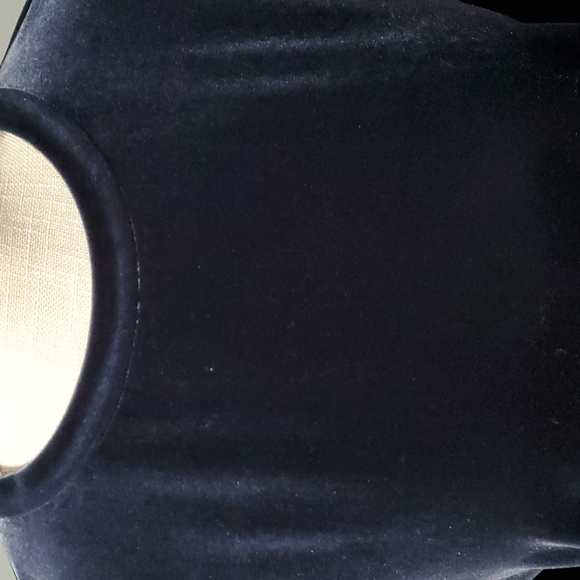 BEAUTIFUL MADEWELL VALVET BLUE LONG SLEEVE BLOUSE - Picture 2 of 6